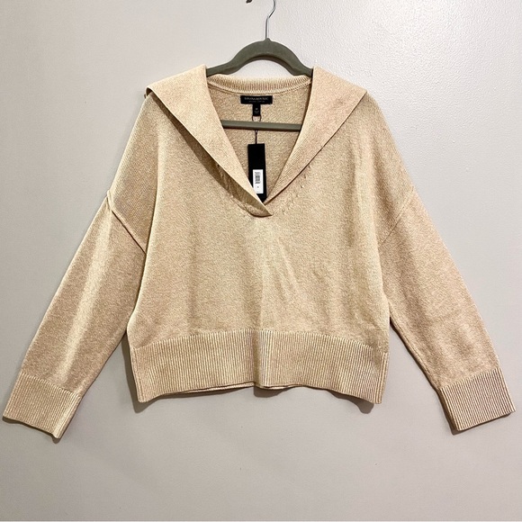 NWT Banana Republic Sailor Sweater in Iced Latte Beige MSRP$90 SOLD OUT ONLINE - Picture 2 of 16